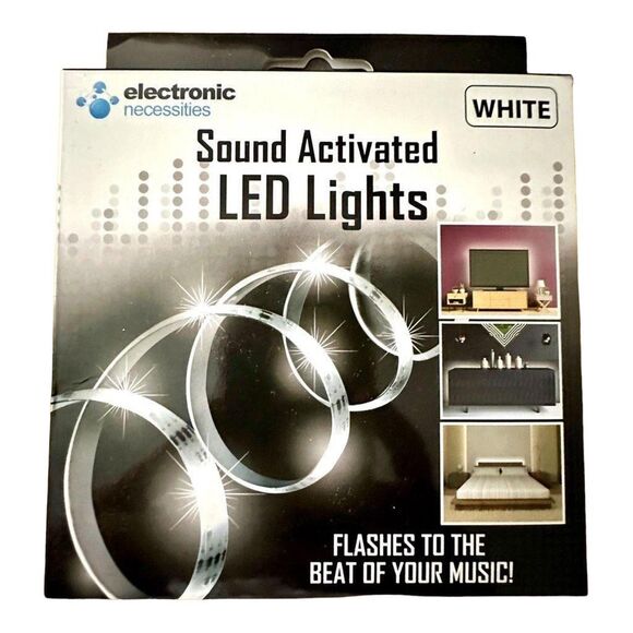 No Brand Other - Sound Activated White LED Light Strip Peel Off Adhesive 1 Meter Or Cut To Size